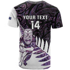 New Zealand Silver Fern Rugby Custom T Shirt Go All Black Purple Maori Paua Shell - Aussie Hoodie