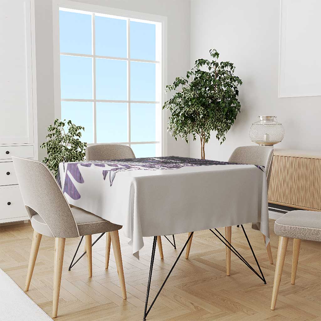New Zealand Silver Fern Rugby Custom Tablecloth Go All Black Purple Maori Paua Shell - Aussie Hoodie