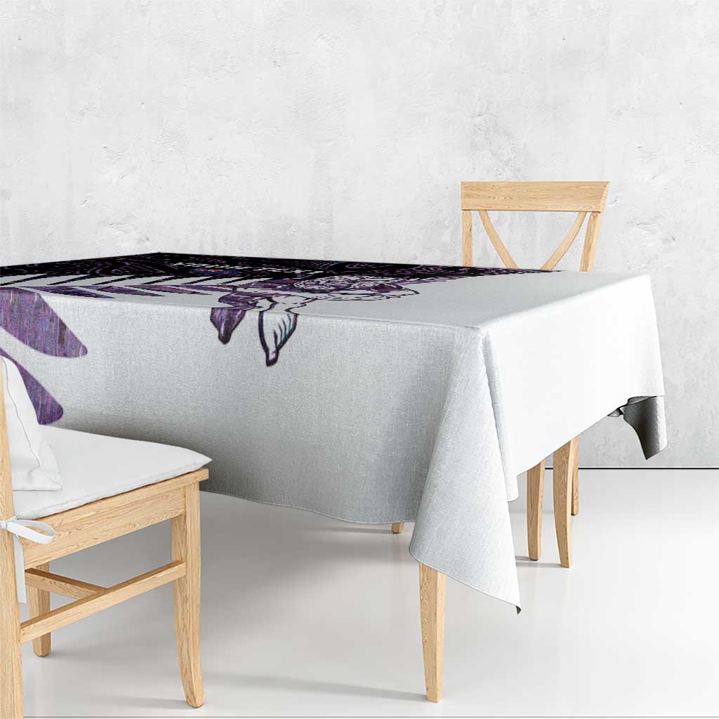 New Zealand Silver Fern Rugby Custom Tablecloth Go All Black Purple Maori Paua Shell - Aussie Hoodie