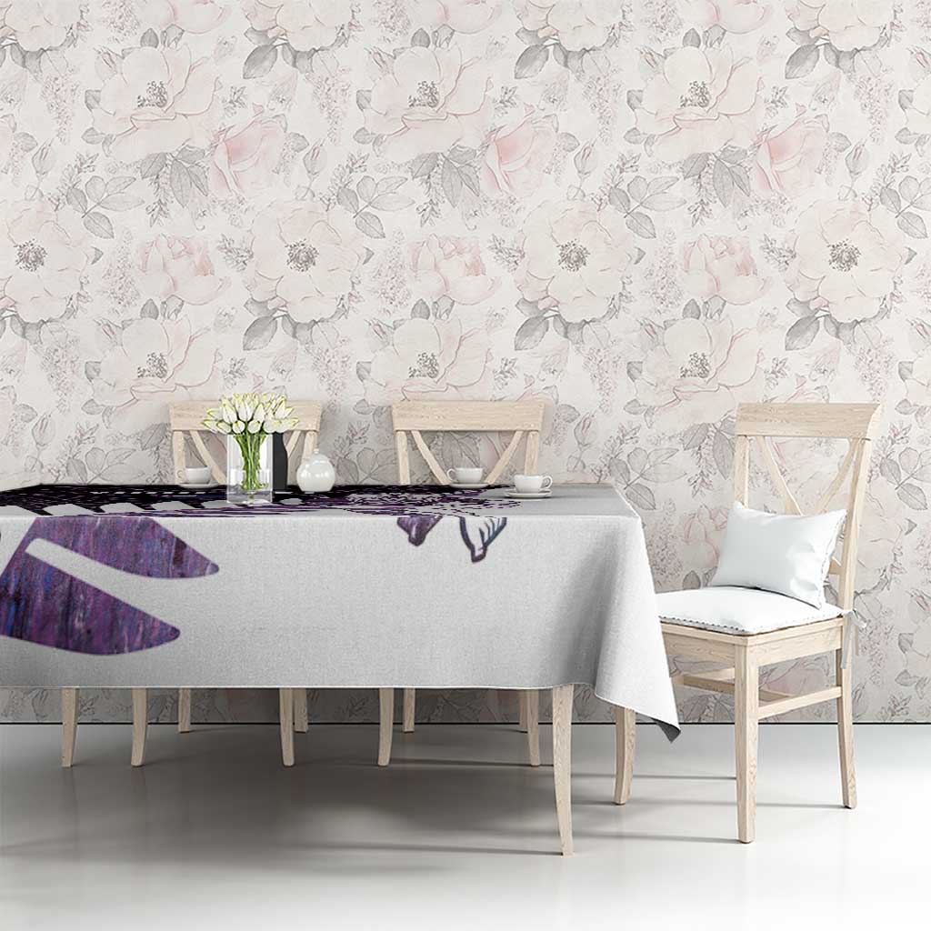 New Zealand Silver Fern Rugby Custom Tablecloth Go All Black Purple Maori Paua Shell - Aussie Hoodie