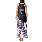 New Zealand Silver Fern Rugby Custom Tank Maxi Dress Go All Black Purple Maori Paua Shell - Aussie Hoodie