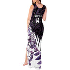New Zealand Silver Fern Rugby Custom Tank Maxi Dress Go All Black Purple Maori Paua Shell - Aussie Hoodie