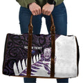 New Zealand Silver Fern Rugby Custom Travel Bag Go All Black Purple Maori Paua Shell - Aussie Hoodie
