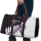 New Zealand Silver Fern Rugby Custom Travel Bag Go All Black Purple Maori Paua Shell - Aussie Hoodie