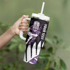 New Zealand Silver Fern Rugby Custom Tumbler With Handle Go All Black Purple Maori Paua Shell - Aussie Hoodie