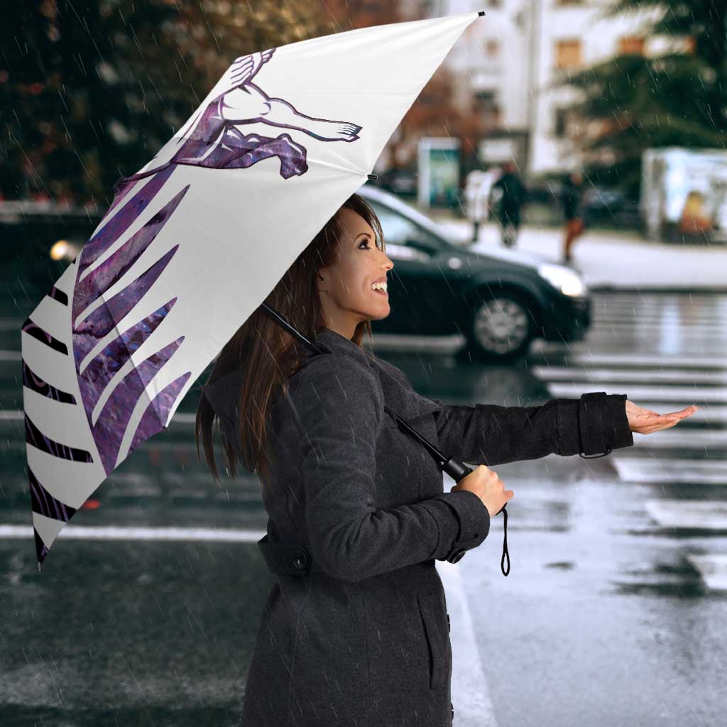New Zealand Silver Fern Rugby Custom Umbrella Go All Black Purple Maori Paua Shell - Aussie Hoodie