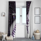 New Zealand Silver Fern Rugby Custom Window Curtain Go All Black Purple Maori Paua Shell - Aussie Hoodie