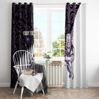 New Zealand Silver Fern Rugby Custom Window Curtain Go All Black Purple Maori Paua Shell - Aussie Hoodie