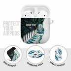 New Zealand Silver Fern Rugby Custom AirPods Case Go All Black Turquoise Maori Paua Shell - Aussie Hoodie