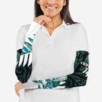 New Zealand Silver Fern Rugby Custom Arm Sleeves Go All Black Turquoise Maori Paua Shell - Aussie Hoodie