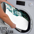 New Zealand Silver Fern Rugby Custom Bathroom Set Go All Black Turquoise Maori Paua Shell - Aussie Hoodie