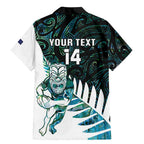 New Zealand Silver Fern Rugby Custom Family Matching Mermaid Dress and Hawaiian Shirt Go All Black Turquoise Maori Paua Shell - Aussie Hoodie