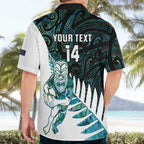 New Zealand Silver Fern Rugby Custom Hawaiian Shirt Go All Black Turquoise Maori Paua Shell - Aussie Hoodie