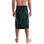 New Zealand Silver Fern Rugby Custom Lavalava Go All Black Turquoise Maori Paua Shell - Aussie Hoodie