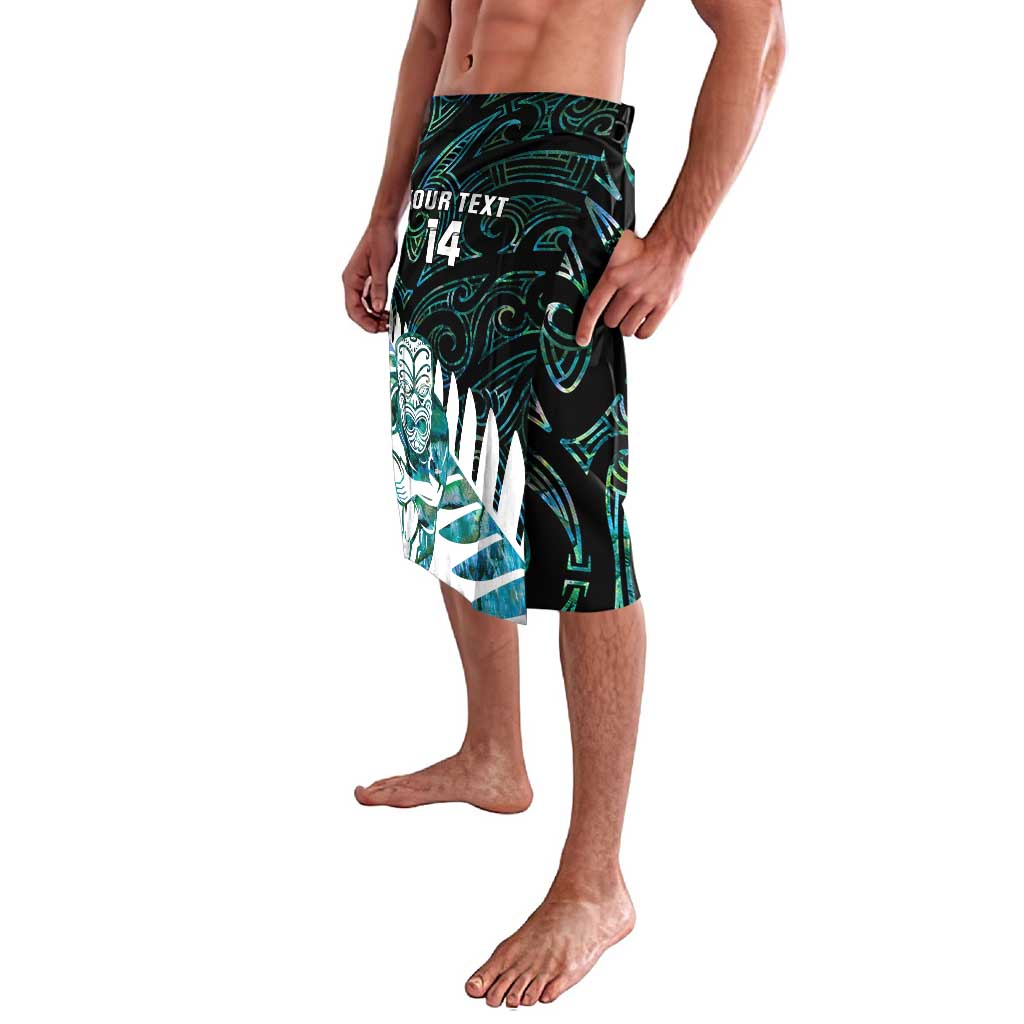 New Zealand Silver Fern Rugby Custom Lavalava Go All Black Turquoise Maori Paua Shell - Aussie Hoodie