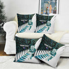 New Zealand Silver Fern Rugby Custom Pillow Cover Go All Black Turquoise Maori Paua Shell - Aussie Hoodie