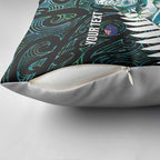 New Zealand Silver Fern Rugby Custom Pillow Cover Go All Black Turquoise Maori Paua Shell - Aussie Hoodie
