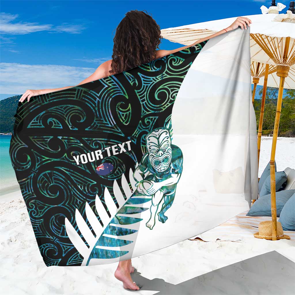 New Zealand Silver Fern Rugby Custom Sarong Go All Black Turquoise Maori Paua Shell - Aussie Hoodie