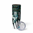 New Zealand Silver Fern Rugby Custom Skinny Tumbler Go All Black Turquoise Maori Paua Shell - Aussie Hoodie