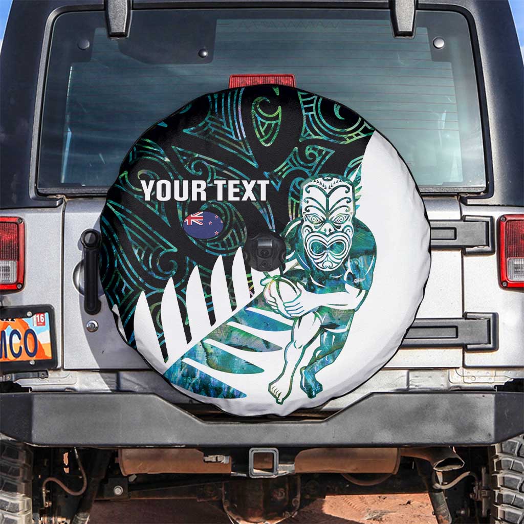 New Zealand Silver Fern Rugby Custom Spare Tire Cover Go All Black Turquoise Maori Paua Shell - Aussie Hoodie