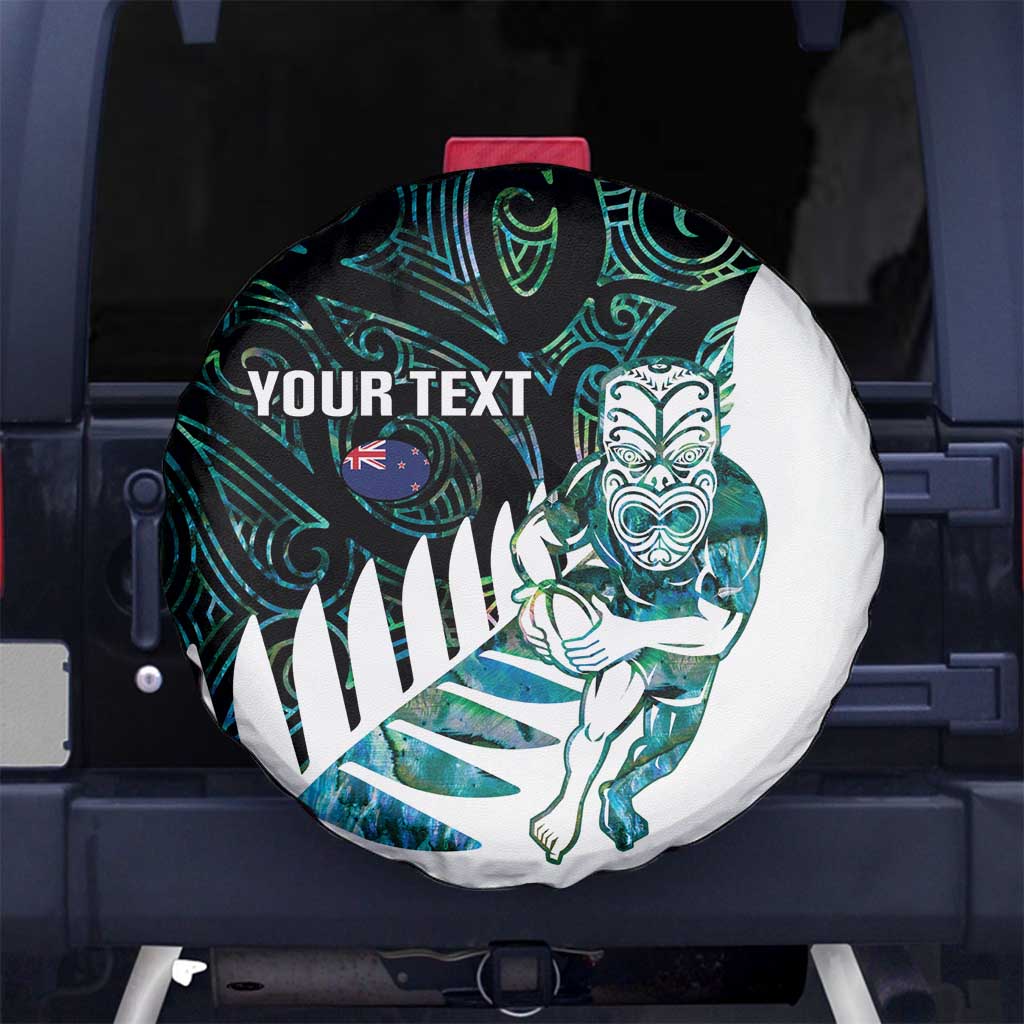 New Zealand Silver Fern Rugby Custom Spare Tire Cover Go All Black Turquoise Maori Paua Shell - Aussie Hoodie