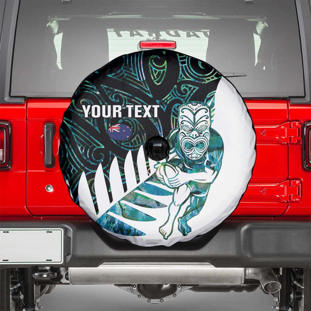 New Zealand Silver Fern Rugby Custom Spare Tire Cover Go All Black Turquoise Maori Paua Shell - Aussie Hoodie
