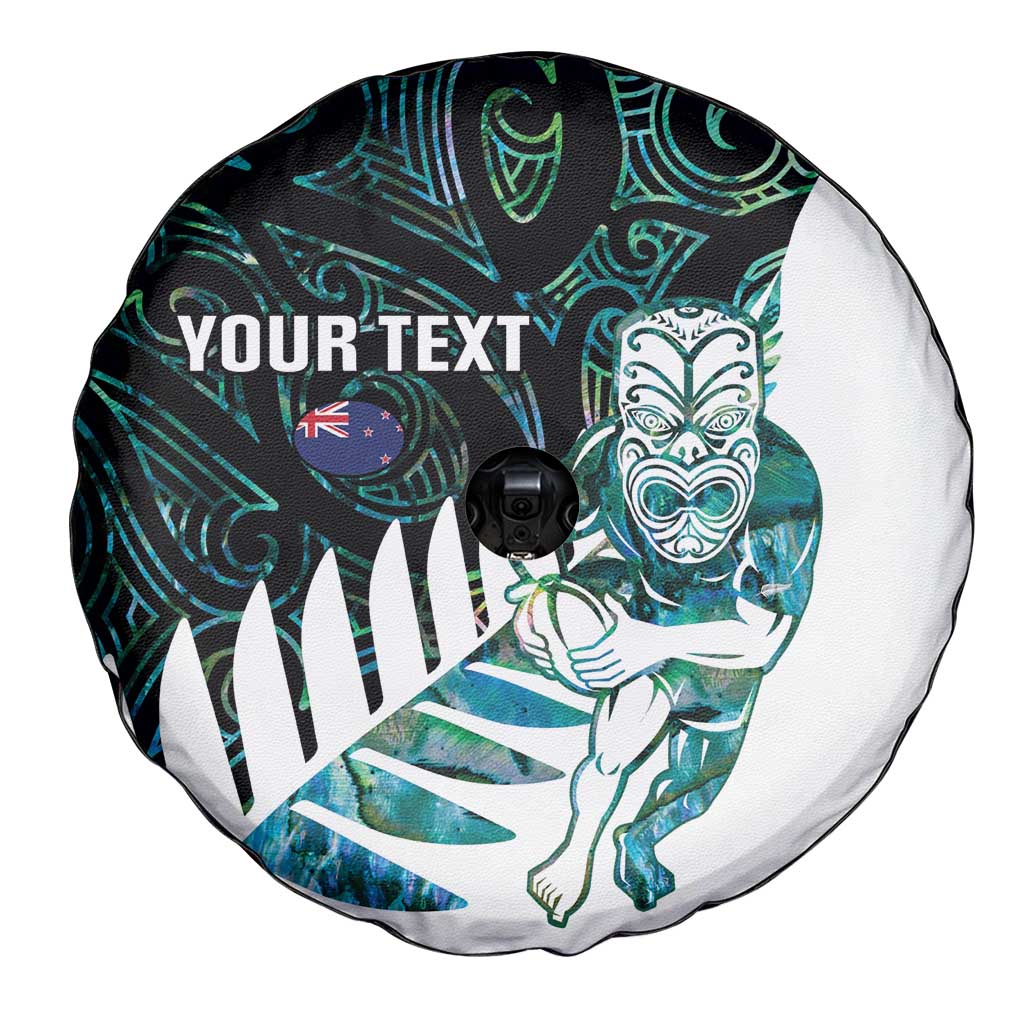 New Zealand Silver Fern Rugby Custom Spare Tire Cover Go All Black Turquoise Maori Paua Shell - Aussie Hoodie