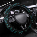 New Zealand Silver Fern Rugby Steering Wheel Cover Go All Black Turquoise Maori Paua Shell - Aussie Hoodie