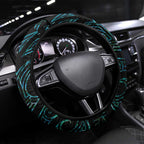 New Zealand Silver Fern Rugby Steering Wheel Cover Go All Black Turquoise Maori Paua Shell - Aussie Hoodie