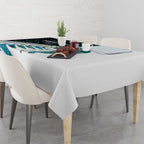 New Zealand Silver Fern Rugby Custom Tablecloth Go All Black Turquoise Maori Paua Shell - Aussie Hoodie