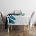 New Zealand Silver Fern Rugby Custom Tablecloth Go All Black Turquoise Maori Paua Shell - Aussie Hoodie