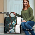 New Zealand Silver Fern Rugby Custom Travel Bag Go All Black Turquoise Maori Paua Shell - Aussie Hoodie
