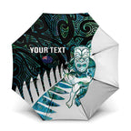 New Zealand Silver Fern Rugby Custom Umbrella Go All Black Turquoise Maori Paua Shell - Aussie Hoodie