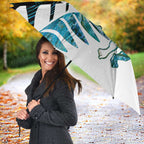 New Zealand Silver Fern Rugby Custom Umbrella Go All Black Turquoise Maori Paua Shell - Aussie Hoodie