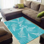 New Zealand Silver Fern Rugby Custom Area Rug Go Aotearoa Champions Turquoise Version - Aussie Hoodie