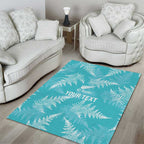 New Zealand Silver Fern Rugby Custom Area Rug Go Aotearoa Champions Turquoise Version - Aussie Hoodie