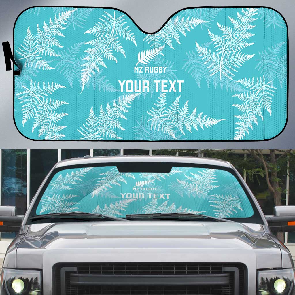 New Zealand Silver Fern Rugby Custom Auto Sun Shade Go Aotearoa Champions Turquoise Version - Aussie Hoodie