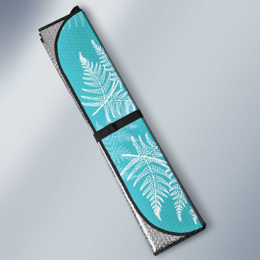 New Zealand Silver Fern Rugby Custom Auto Sun Shade Go Aotearoa Champions Turquoise Version - Aussie Hoodie
