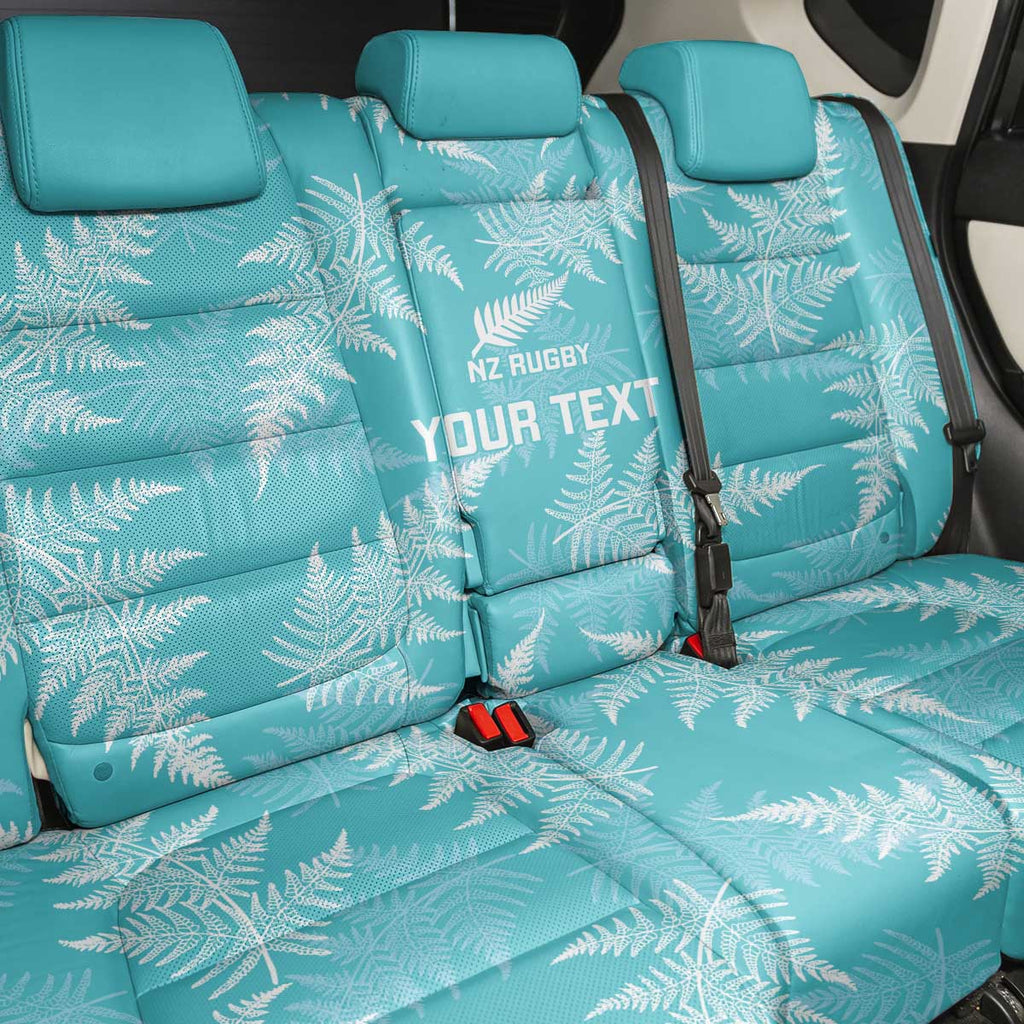 New Zealand Silver Fern Rugby Custom Back Car Seat Cover Go Aotearoa Champions Turquoise Version - Aussie Hoodie