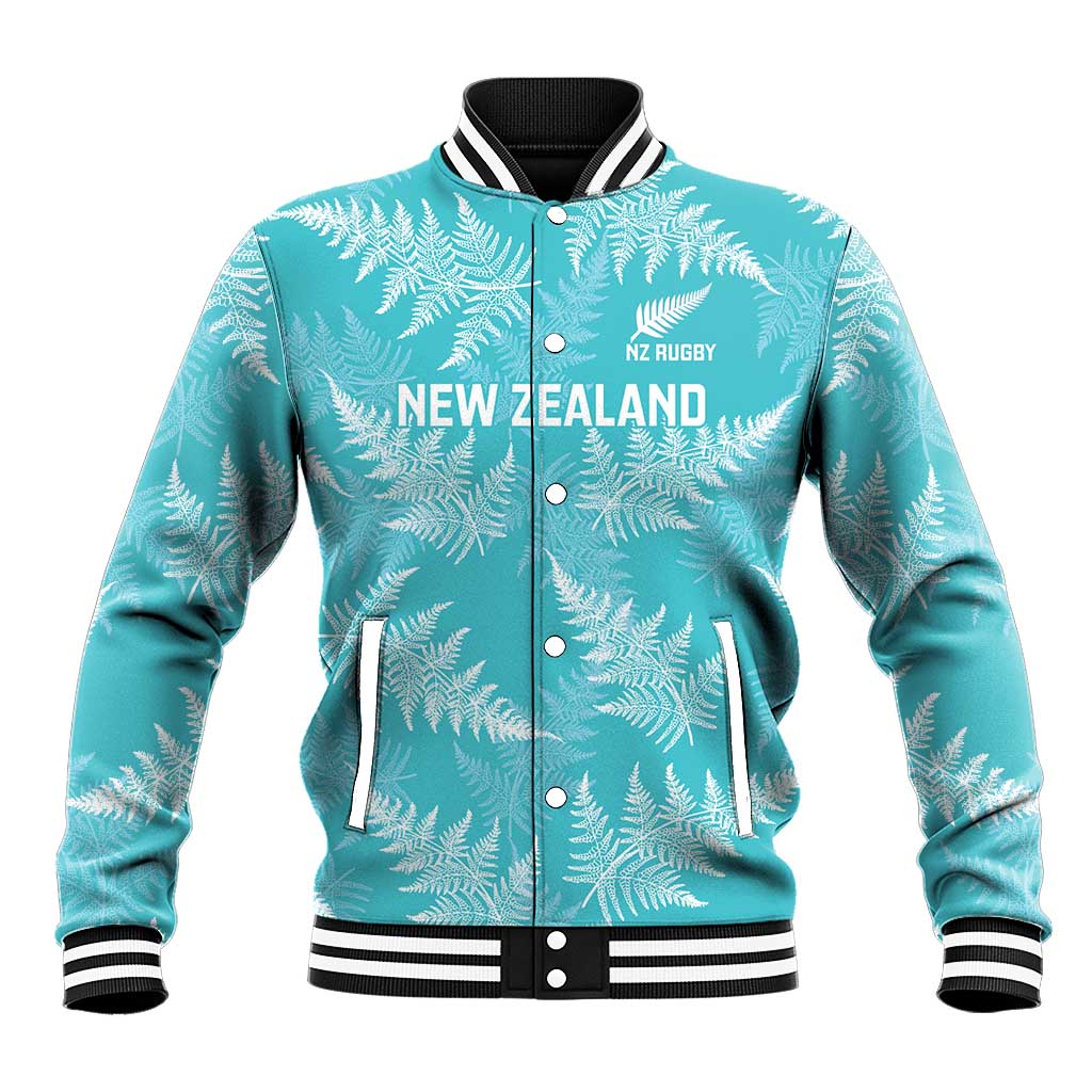 New Zealand Silver Fern Rugby Custom Baseball Jacket Go Aotearoa Champions Turquoise Version - Aussie Hoodie
