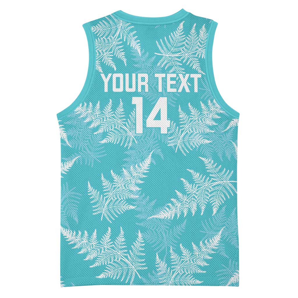 New Zealand Silver Fern Rugby Custom Basketball Jersey Go Aotearoa Champions Turquoise Version - Aussie Hoodie