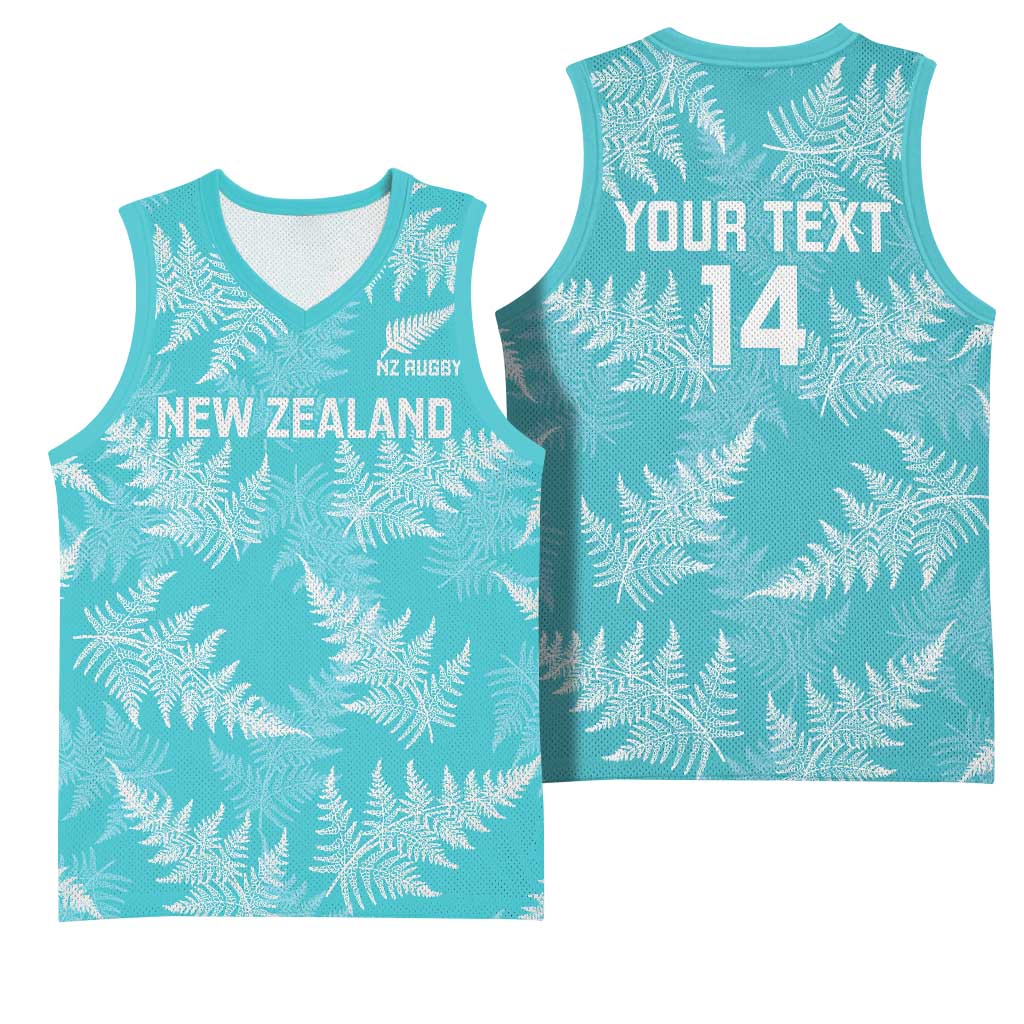New Zealand Silver Fern Rugby Custom Basketball Jersey Go Aotearoa Champions Turquoise Version - Aussie Hoodie