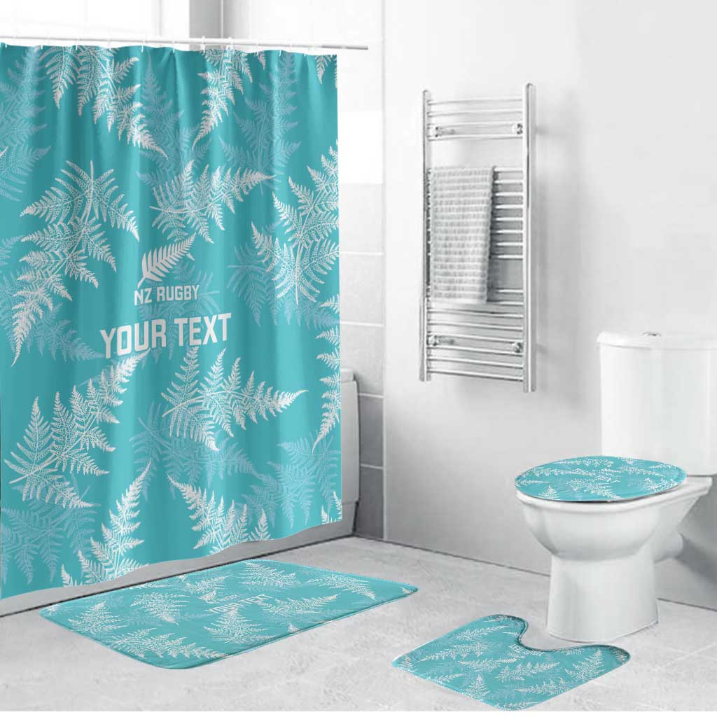 New Zealand Silver Fern Rugby Custom Bathroom Set Go Aotearoa Champions Turquoise Version - Aussie Hoodie