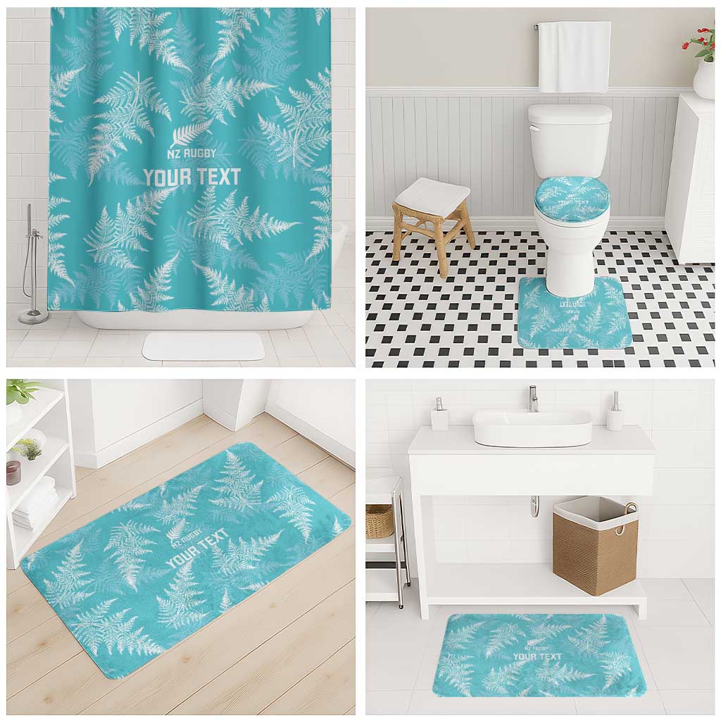 New Zealand Silver Fern Rugby Custom Bathroom Set Go Aotearoa Champions Turquoise Version - Aussie Hoodie