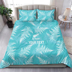New Zealand Silver Fern Rugby Custom Bedding Set Go Aotearoa Champions Turquoise Version - Aussie Hoodie