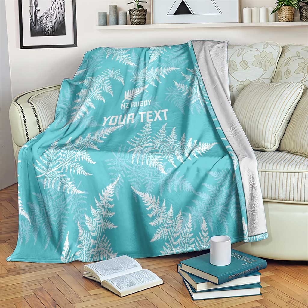 New Zealand Silver Fern Rugby Custom Blanket Go Aotearoa Champions Turquoise Version - Aussie Hoodie