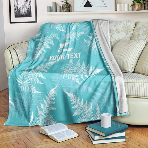New Zealand Silver Fern Rugby Custom Blanket Go Aotearoa Champions Turquoise Version - Aussie Hoodie