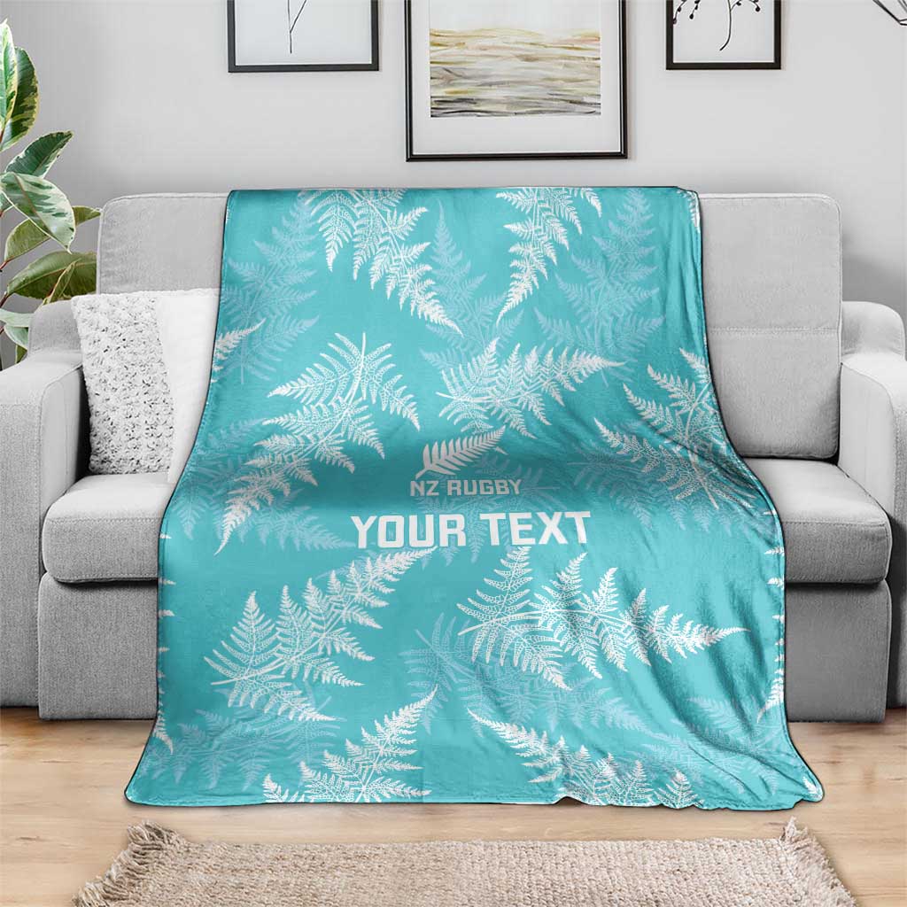 New Zealand Silver Fern Rugby Custom Blanket Go Aotearoa Champions Turquoise Version - Aussie Hoodie