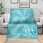 New Zealand Silver Fern Rugby Custom Blanket Go Aotearoa Champions Turquoise Version - Aussie Hoodie