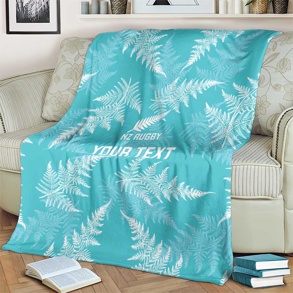 New Zealand Silver Fern Rugby Custom Blanket Go Aotearoa Champions Turquoise Version - Aussie Hoodie